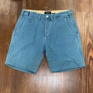 SUPERB PAUL SMITH DENIM LIKE BUTTON FLY TEXTURED SHORTS SZ 30